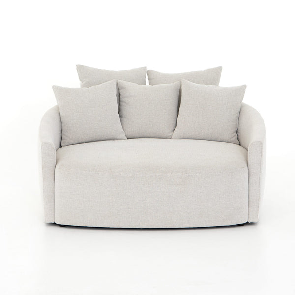 Chloe Media Lounger in Delta Bisque