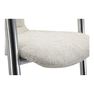 Moe's Freeman Chrome Frame Counter Stools - Blended Cream