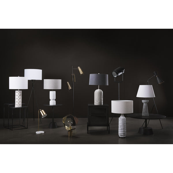 Julia 16.0L x 16.0W x 27.0H Gray Antique Painted Cement Table Lamp