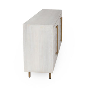 Norwood Solid Wood 4Dr Buffet - Coastal White