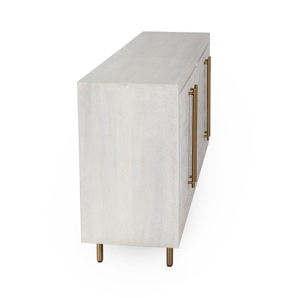 Norwood Solid Wood 4Dr Buffet - Coastal White