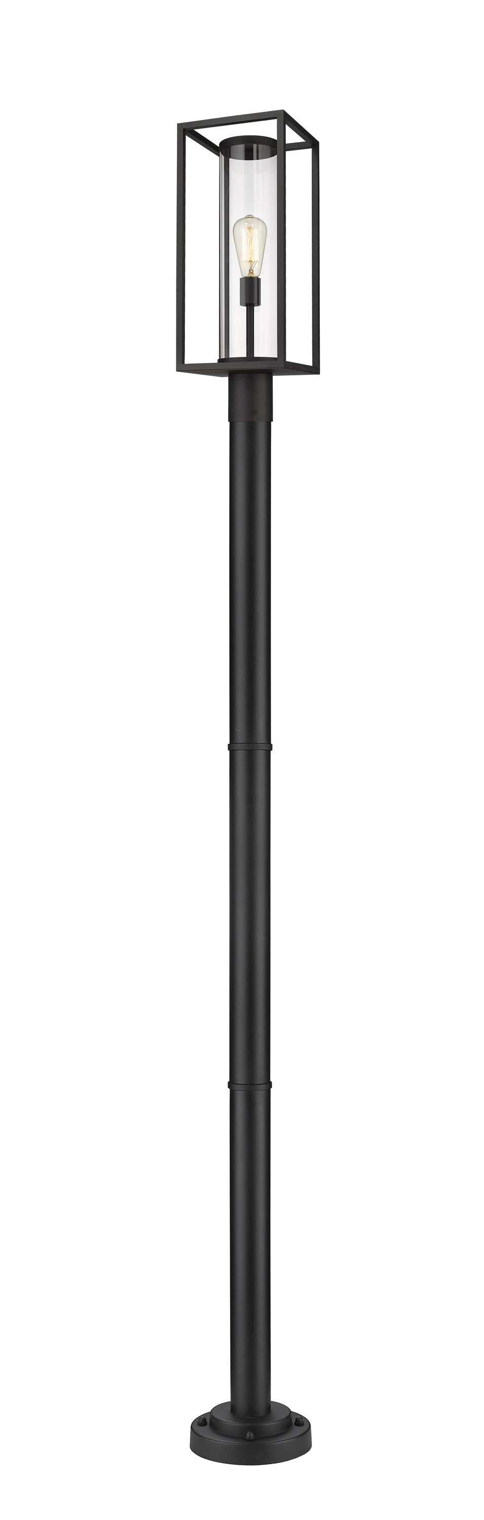 Dunbroch 1 Light Outdoor Post Mounted Fixture in Black Finish