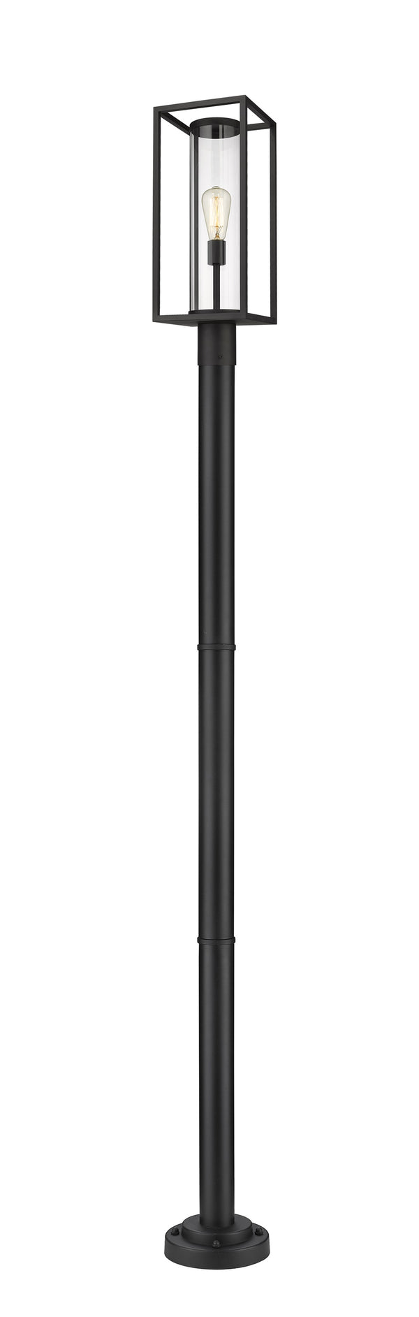 Dunbroch 1 Light Outdoor Post Mounted Fixture in Black Finish