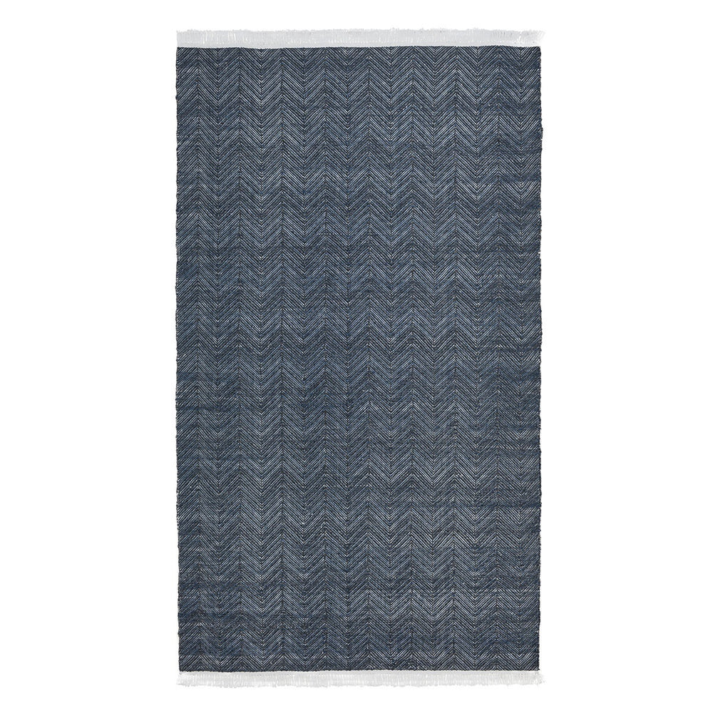 Indoor/Outdoor Augusta Rug Navy 5'x8' - Handwoven Herringbone