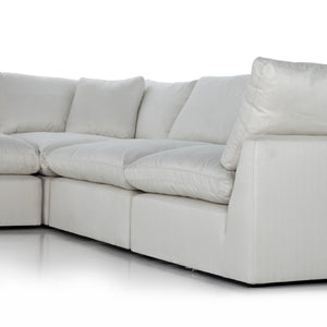 Stevie 4Pc Laf Sec Sofa W/Ottoman In Ivory