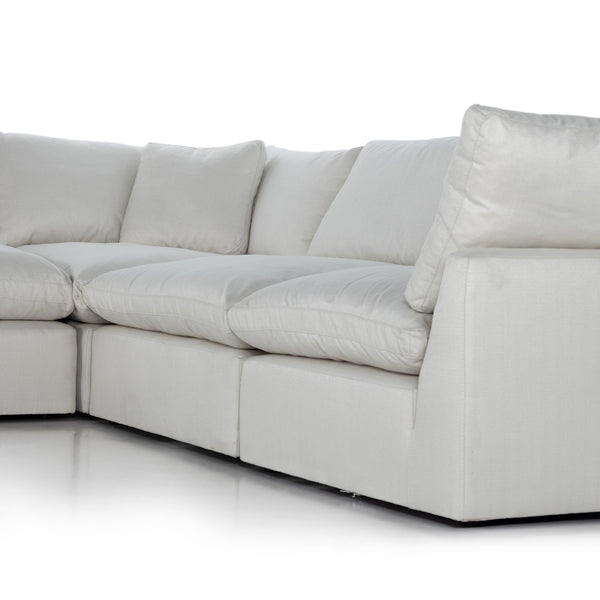 Stevie 4Pc Laf Sec Sofa W/Ottoman In Ivory