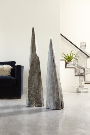 Shark Tooth Sculpture, Grey Stone, Small
