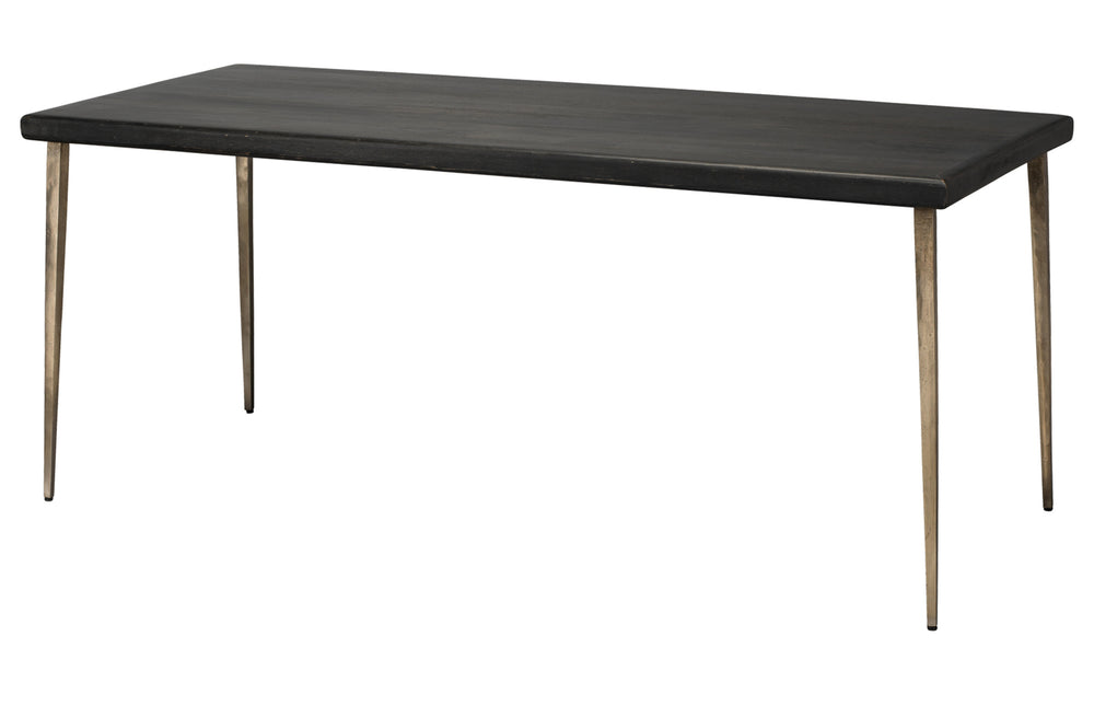 Farmhouse Wood Dining Table, Black