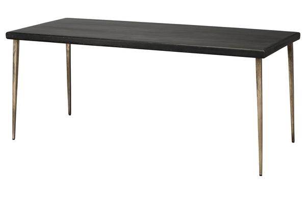 Farmhouse Wood Dining Table, Black