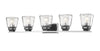 Jackson 5 Light Vanity in Chrome + Matte Black Finish