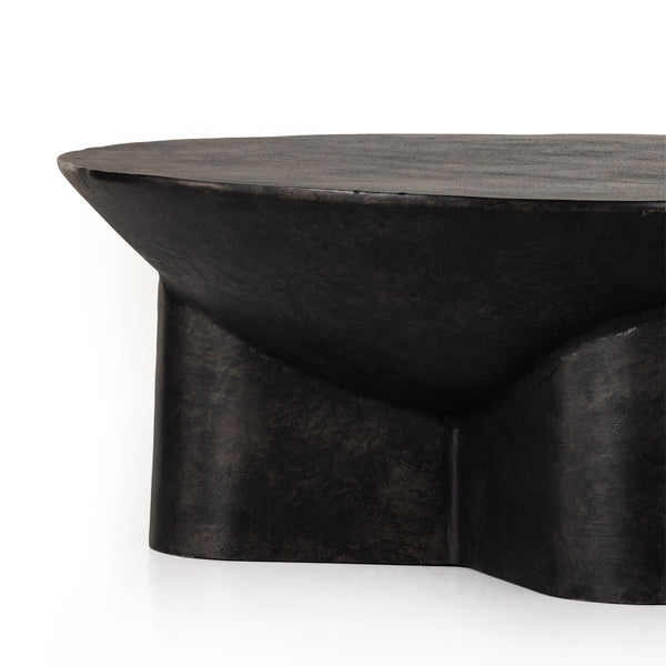 Sante 36" Coffee Table In Raw Black