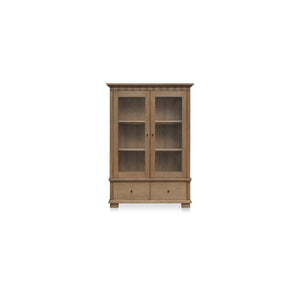 Moe's Lillian Tall Cabinet Brown with Glass Doors
