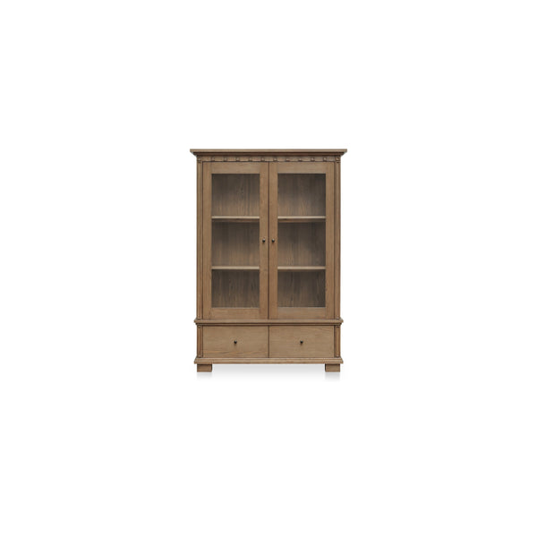 Moe's Lillian Tall Cabinet Brown with Glass Doors