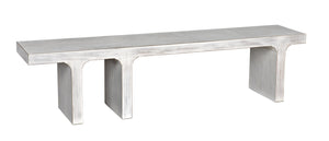 Kir Mahogany Bench in White Wash Finish