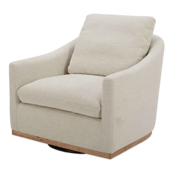Moe's Linden Swivel Chair in Soft Beige