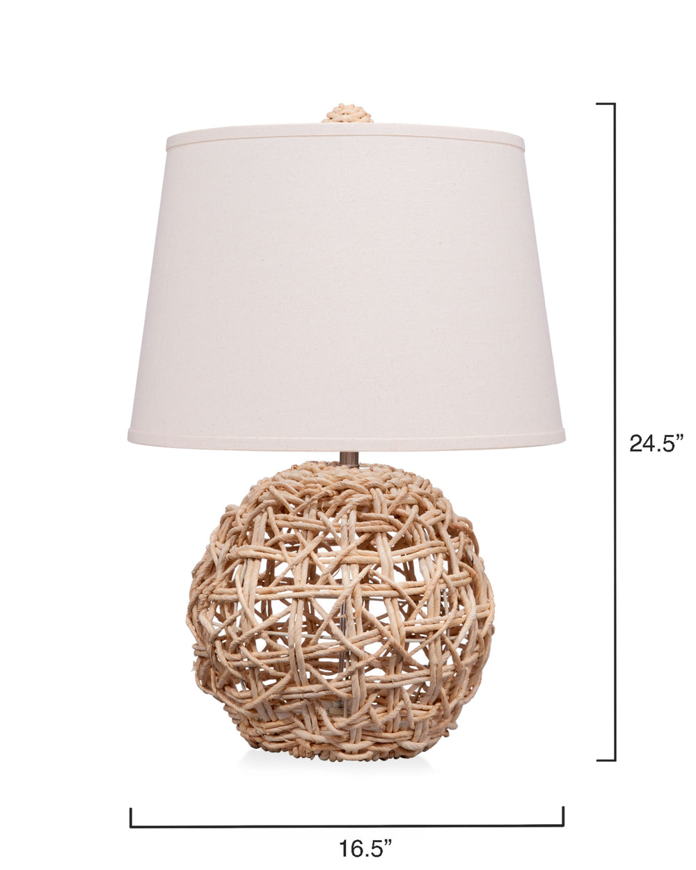 Maui Rope Table Lamp with Linen Shade
