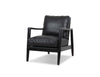 CRAFTSMAN Occasional Chair in matte black frame/black leather