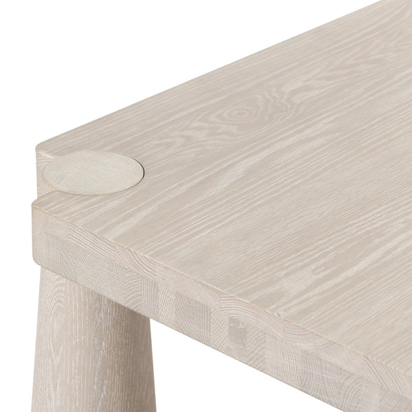 Classic Home Atrop Solid Oak Dining Table with Sculptural Legs