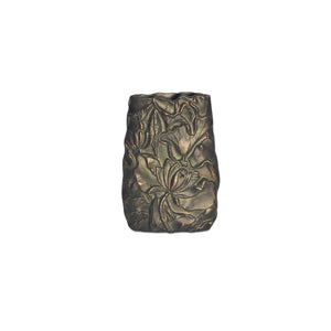 Sabine Cast Aluminum Vase in Antique Brass