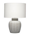 Arthur Ceramic Table Lamp with Linen Shade, Grey