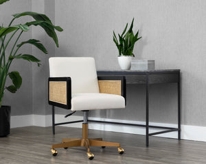 CLAUDETTE OFFICE CHAIR - LINOSO IVORY