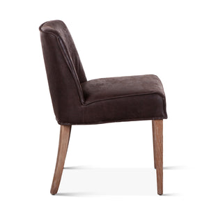 Buddy Side Chair Dark Brown Leather