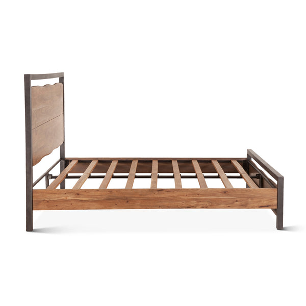 Aspen King Bed, Smoked Acacia