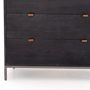 Trey 5 Drawer Dresser - Black Wash Poplar