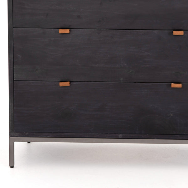 Trey 5 Drawer Dresser - Black Wash Poplar