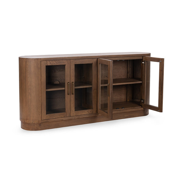 Vander Solid Wood 4Dr Buffet with Glass Doors