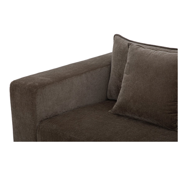 Moe's Kiran Sleeper Sofa in Warm Charcoal Velvet