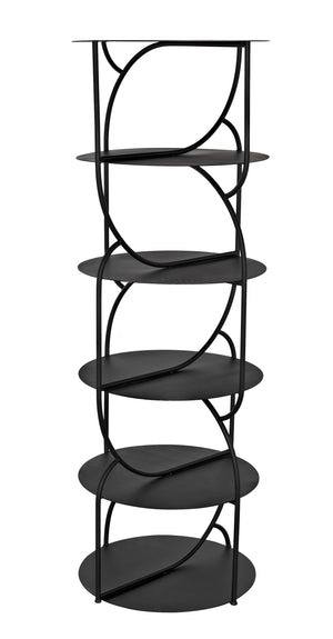 Rain Industrial Steel Shelf in Matte Black