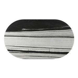 Celia Oval Dining Table in Panda Marble