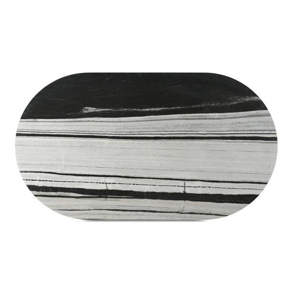 Celia Oval Dining Table in Panda Marble