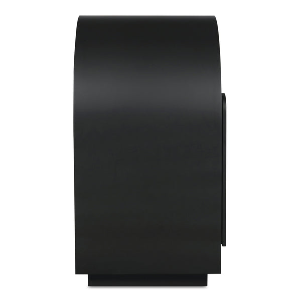 Salone Cabinet in Black with Reeded Glass