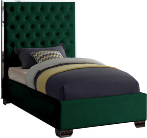 Priscilla Twin Bed In Green Velvet