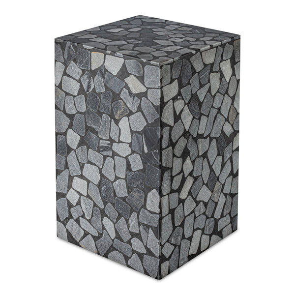 Moe's Kiri Outdoor Side Table in Black Marble