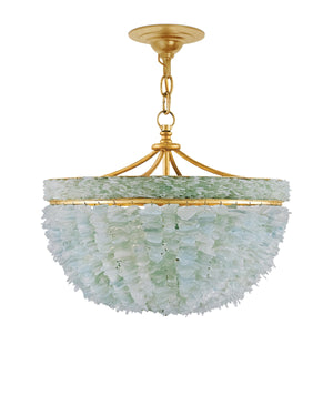 Bayou Pendant In Contemporary Gold Leaf & Seaglass