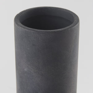 Esme 7.1L x 7.1W x 15.0H Dark Gray Ceramic Vase