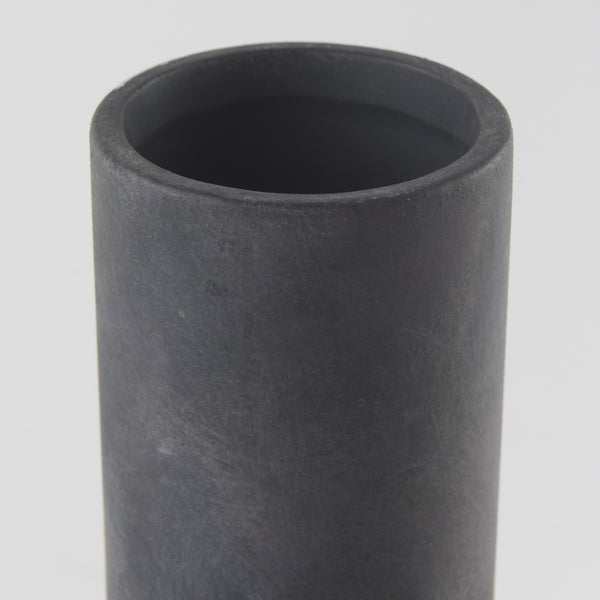 Esme 7.1L x 7.1W x 15.0H Dark Gray Ceramic Vase