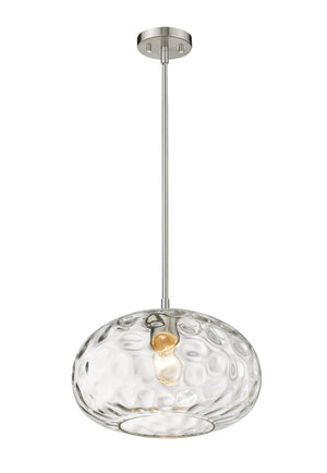 Chloe 1 Light Pendant in Brushed Nickel Finish