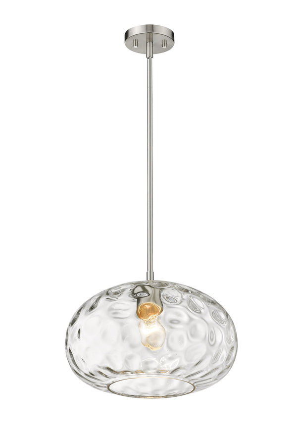 Chloe 1 Light Pendant in Brushed Nickel Finish