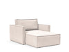 NEWILLA LOUNGER CHAIR W/SLIM ARM RESTS, 39"X61"