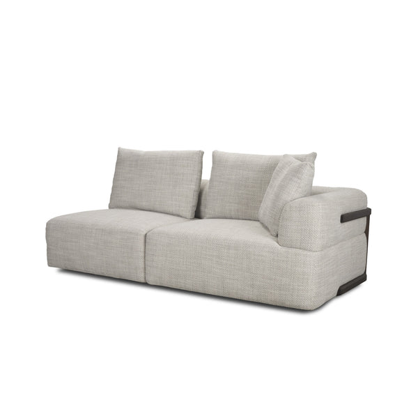 Warner Gray 2 Piece Long Sofa Set