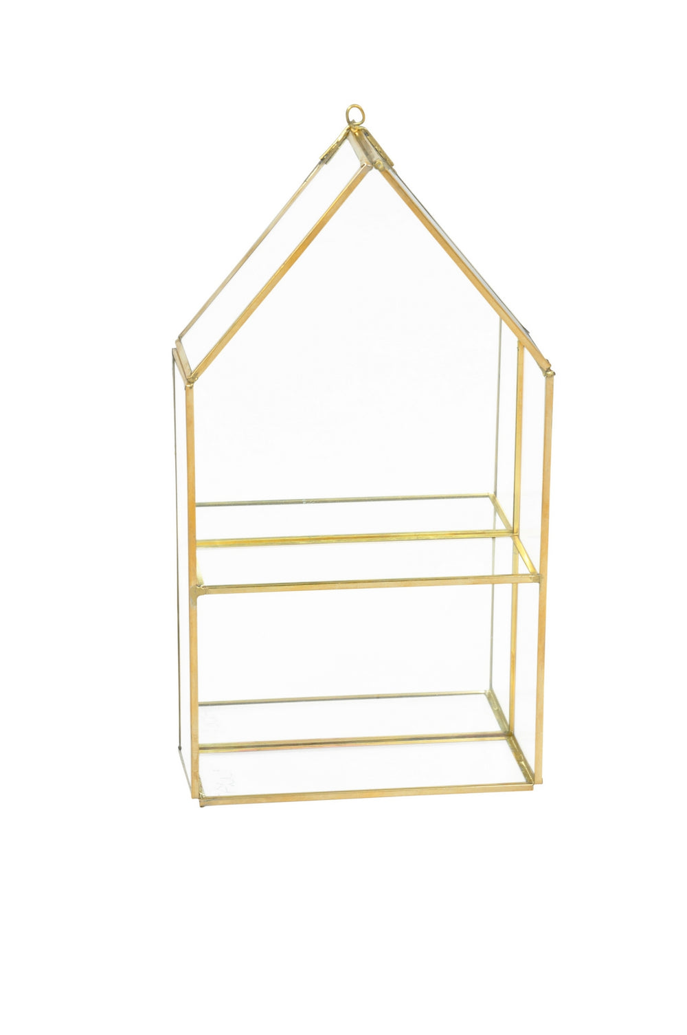 Brass & Glass Hanging Taakh Deco Large