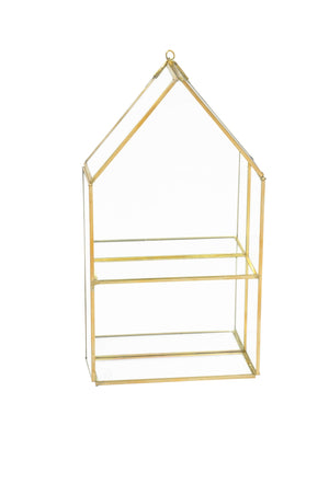 Brass & Glass Hanging Taakh Deco Large