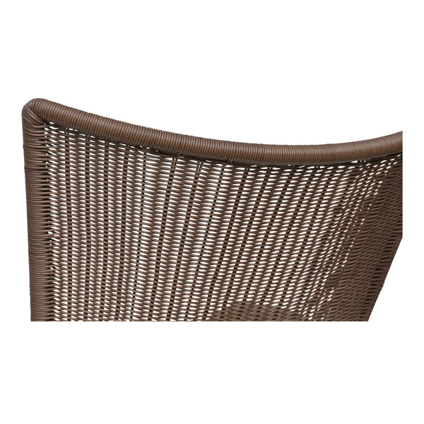 Paige Outdoor Accent Chair in Brown Wicker