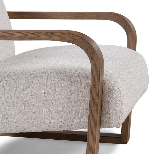 Lexington Boucle Accent Chair with Ash Wood Frame