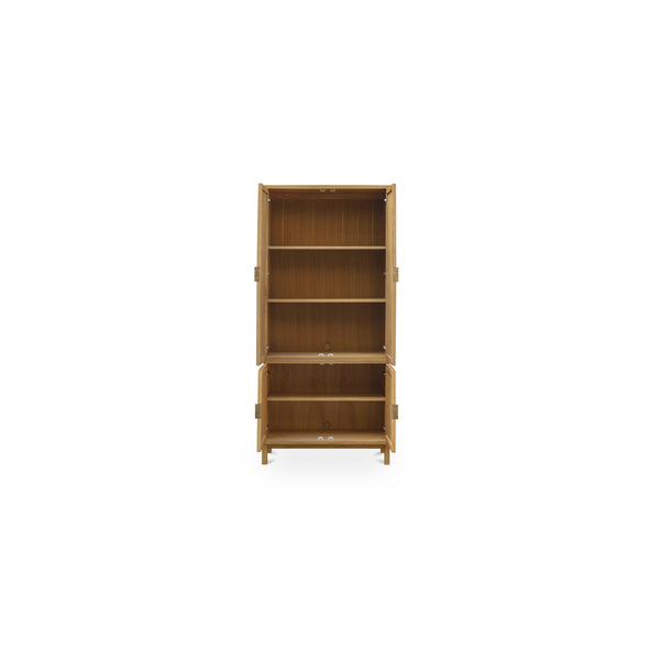 Moe's Seymour Tall Cabinet with Rattan Doors