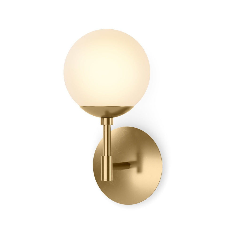 Sunset Sconce In Burnished Brass And Opal Matte Glass